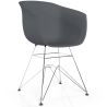 Buy Dining Chair - Scandinavian Style - Chrome Legs - Mangri Dark grey 61730 at MyFaktory
