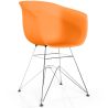 Buy Dining Chair - Scandinavian Style - Chrome Legs - Mangri Orange 61730 home delivery