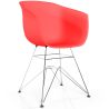 Buy Dining Chair - Scandinavian Style - Chrome Legs - Mangri Red 61730 in the Europe