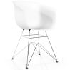 Buy Dining Chair - Scandinavian Style - Chrome Legs - Mangri White 61730 home delivery