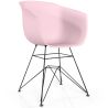 Buy Dining Chair - Scandinavian Style - Black Legs - Mangri Pastel pink 61731 home delivery