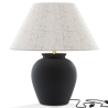 Buy Vintage Table Lamp - Ceramic Base and Fabric Shade - Goldina Black 61737 - in the EU