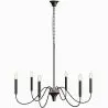 Buy Matte Black Metal Chandelier Style Pendant Lamp – 6 Arms - Lumora Black 61741 - in the EU