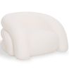 Buy Modern Armchair Upholstered In Cream White Bouclé Fabric – Curved And Comfortable Design - Noa White 61753 - in the EU
