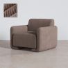 Buy Armchair Upholstered In Velvet Corduroy – Modern Design - Halember Taupe 61755 - in the EU