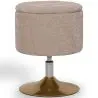 Buy Stool With Storage Upholstered In Chenille - Solrun Beige 61758 - in the EU
