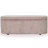 Buy Bench With Internal Storage Upholstered In Velvet Corduroy Fabric - Auren Taupe 61765 at MyFaktory