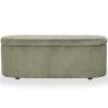 Buy Bench With Internal Storage Upholstered In Velvet Corduroy Fabric - Auren Olive 61765 - in the EU