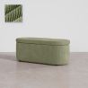 Buy Bench With Internal Storage Upholstered In Velvet Corduroy Fabric - Auren Olive 61765 - in the EU