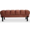 Buy Chesterfield Style Bench Upholstered In Velvet With Iron Legs - Carella Chocolate 61771 - prices