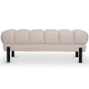 Buy Chesterfield Style Bench Upholstered In Velvet With Iron Legs - Carella Ivory 61771 - in the EU