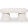 Buy Modern Style Bench Upholstered In Bouclé Fabric - Nuvora White 61774 - in the EU