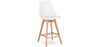 Buy Premium Brielle Scandinavian design bar stool with cushion - Wood White 59278 - in the EU