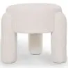 Buy Stool Upholstered In Off-White Bouclé Fabric – Modern Seat For Living Room And Bedroom - Doreta White 61777 - in the EU