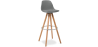 Buy Muriel Scandinavian design Bar stool with cushion - Wood Dark grey 59279 at MyFaktory