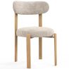 Buy Dining chair Chenille upholstered - Oak effect legs - Ergonomic and modern design - Essentia Cream 61786 - in the EU