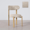 Buy Dining chair Chenille upholstered - Oak effect legs - Ergonomic and modern design - Essentia Cream 61786 - in the EU