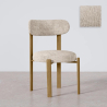 Buy Dining chair Chenille upholstered - Oak effect legs - Ergonomic and modern design - Essentia Cream 61786 - in the EU