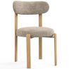 Buy Dining chair Chenille upholstered - Oak effect legs - Ergonomic and modern design - Essentia Taupe 61786 at MyFaktory