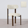 Buy Dining chair upholstered in Chenille – Dark wood-effect legs – Ergonomic and modern design – Essentia Ivory 61787 - prices