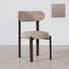 Buy Dining chair upholstered in Chenille – Dark wood-effect legs – Ergonomic and modern design – Essentia Taupe 61787 at MyFaktory