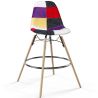 Buy Bar Stool - Patchwork Upholstery - Scandinavian Design and Wooden Legs - Elskar Multicolour 61790 - in the EU