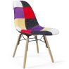 Buy Dining Chair - Patchwork Upholstery - Scandinavian Design and Wooden Legs - Elskar Multicolour 61791 - in the EU