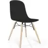 Buy Dining chair with natural wood legs – Modern style and functionality - Beni Black 61792 - prices