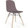 Buy Dining chair with natural wood legs – Modern style and functionality - Beni Taupe 61792 at MyFaktory