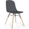 Buy Dining chair with natural wood legs – Modern style and functionality - Beni Grey 61792 home delivery