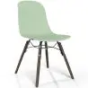 Buy Dining chair with dark wood legs – Modern style and functionality - Larof Pastel green 61793 - prices