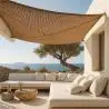 Buy Coconut fiber awning 3x3M - 100 % Natural shade sail Beige 61798 - in the EU