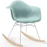 Buy Rocking Chair Modern Fabric Upholstered – Nordic Style - Skandiva  Pastel blue 61813 at MyFaktory