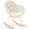 Buy Rocking Chair Bouclé with Arms – Scandinavian Design with Steel and Wood - Skandiva White 61814 - in the EU