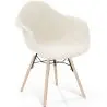 Buy Chair with arms - Upholstered bouclé - Scandinavian - Dining room, office or waiting room - Skandiva White 61819 - in the EU