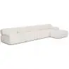 Buy Modular Sofa Chaise Longue Upholstered in Bouclé Fabric - 4/5 seats - Bathy White 61824 - in the EU