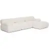 Buy Modular Sofa Chaise Longue Upholstered in Bouclé Fabric - 3/4 seater - Bathy White 61825 - in the EU