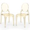 Buy Pack of 2 Dining Chairs Transparent - Victoria Ghost Style Amber 61554 - prices