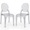 Buy Pack of 2 Dining Chairs Transparent - Victoria Ghost Style Grey transparent 61554 at MyFaktory