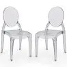 Buy Pack of 2 Dining Chairs Transparent - Victoria Ghost Style Grey transparent 61554 at MyFaktory