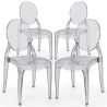 Buy Pack of 4 Dining Chairs Transparent - Victoria Ghost Style Grey transparent 61555 at MyFaktory