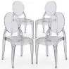 Buy Pack of 4 Dining Chairs Transparent - Victoria Ghost Style Grey transparent 61555 at MyFaktory