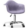 Buy Swivel Velvet Upholstered Office Chair with Wheels - Loy Pastel Purple 60479 - in the EU