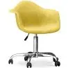 Buy Swivel Velvet Upholstered Office Chair with Wheels - Loy Yellow 60479 - prices