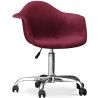 Buy Swivel Velvet Upholstered Office Chair with Wheels - Loy Dark red 60479 at MyFaktory