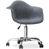 Buy Swivel Velvet Upholstered Office Chair with Wheels - Loy Dark grey 60479 - prices