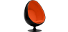 Buy Armchair Ele Chair Style - Black exterior -  Fabric Orange 59312 home delivery