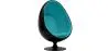 Buy Armchair Ele Chair Style - Black exterior -  Fabric Turquoise 59312 - in the EU