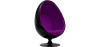 Buy Armchair Ele Chair Style - Black exterior -  Fabric Mauve 59312 - prices