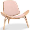 Buy Designer Armchair - Scandinavian Armchair - Fabric Upholstery - Peach - Luna Peach 61830 - in the EU